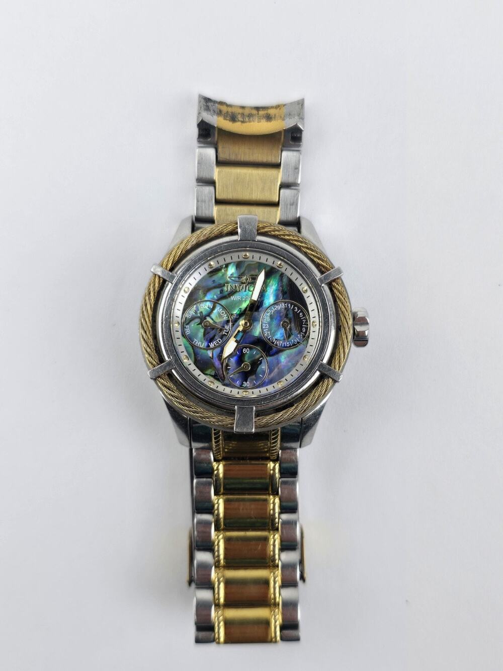 Invicta Bolt Women's Nautical Watch Abalone MOP dial two-tone 38mm -needs pin